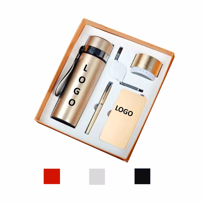 Business Set Speaker Tumbler Pen Power Bank With Usb Cable