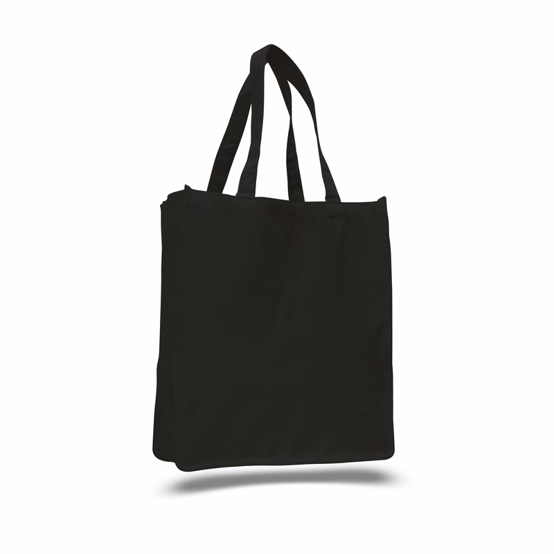 Heavy 12 oz. Cotton Canvas Jumbo Shopper Tote Bag - Colors