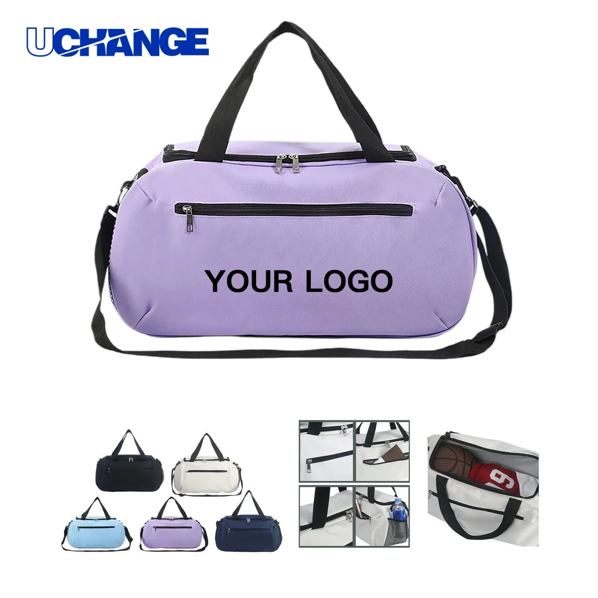 Gym Duffel Bag Organizer with Zippered Pockets 1