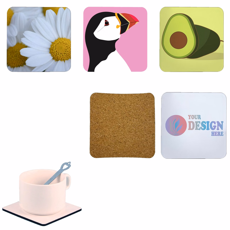 Full Color Printed Square Cup Coaster