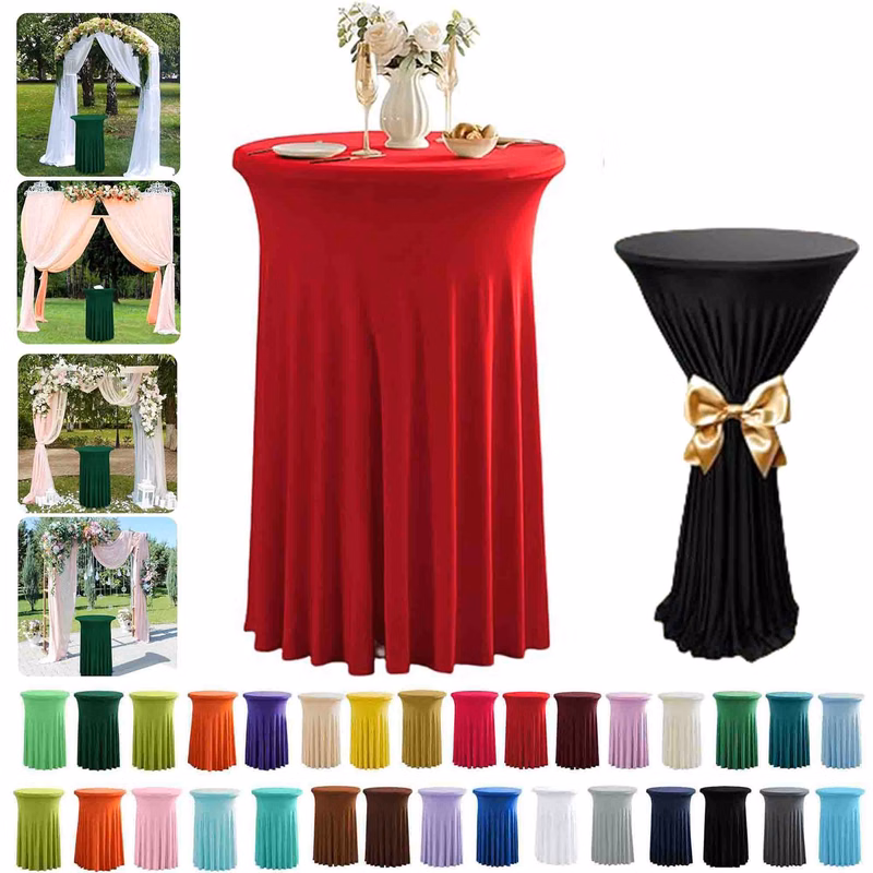 Round Tablecloth With Elastic Full Coverage Table Cover