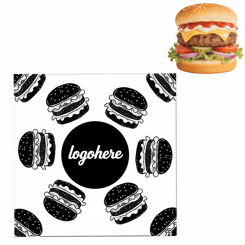 Custom Printed Grease Resistant Burger Wrap Paper