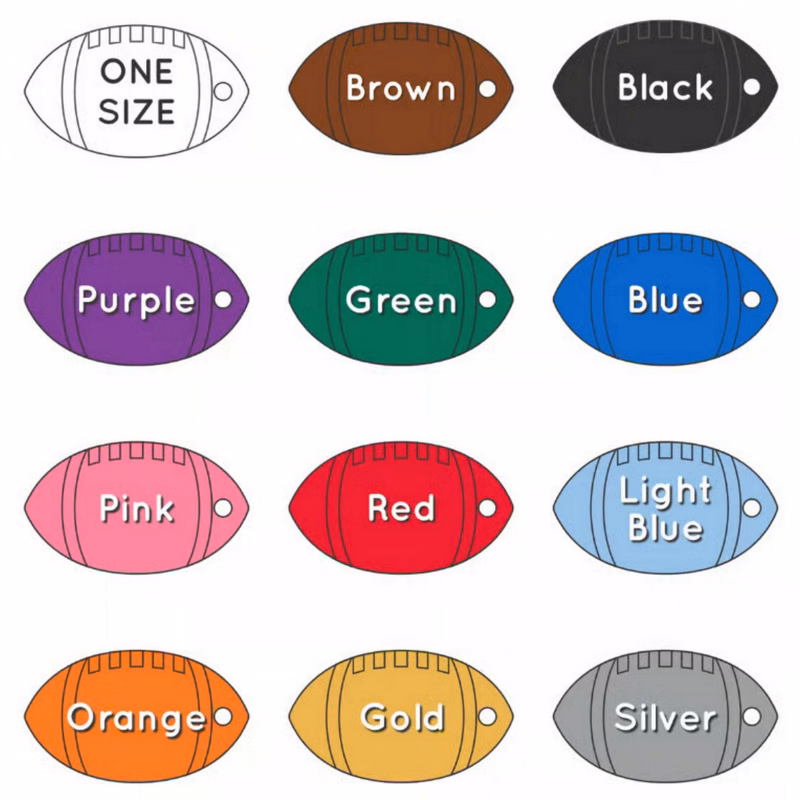 Football Aluminum Tag - 100% MADE IN THE USA
