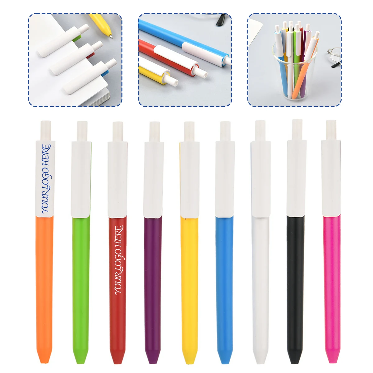 Bright Colors Retractable Ballpoint Pens 1