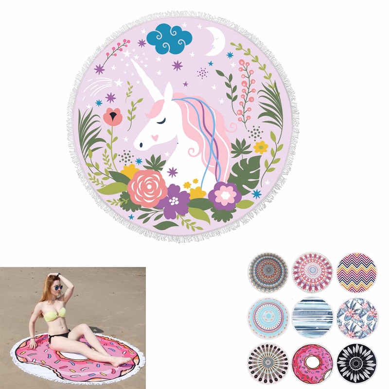 Sand Proof Round Beach Towel Over sized