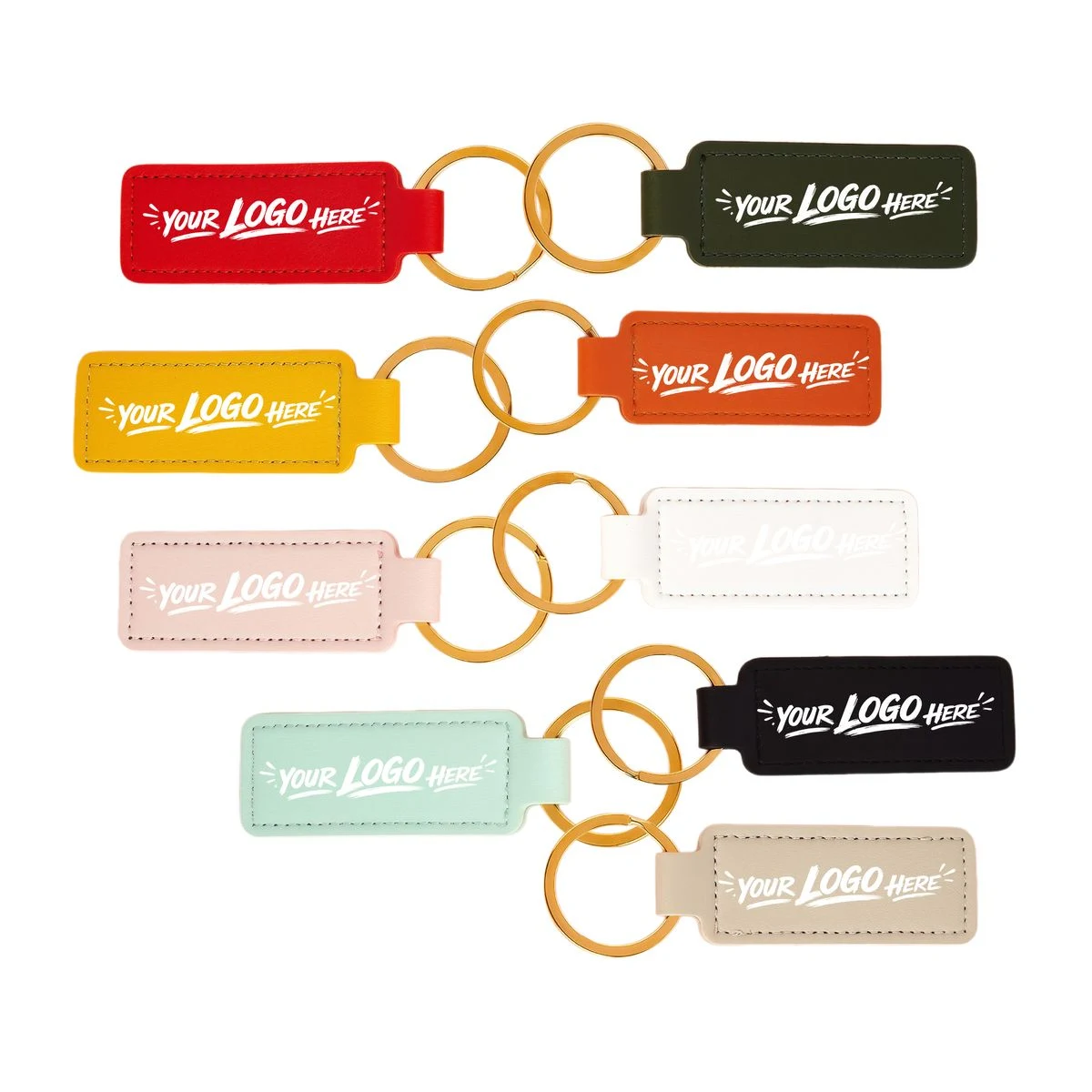 PU Leather Square Key Case Snap Closure Compact Holder 1