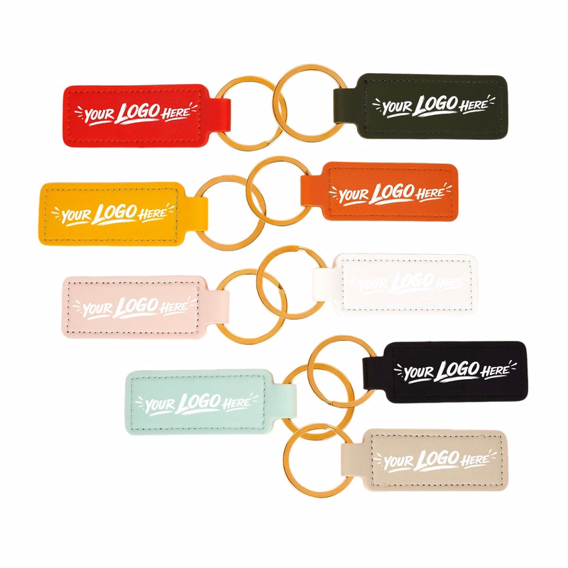 PU Leather Square Key Case Snap Closure Compact Holder
