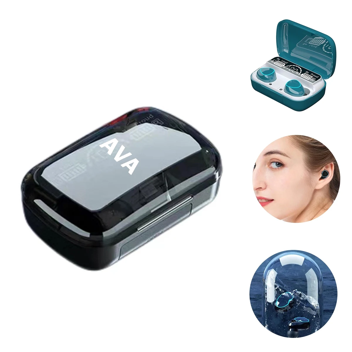 5D Surround Sound Wireless Earbuds with Charging Dock 1