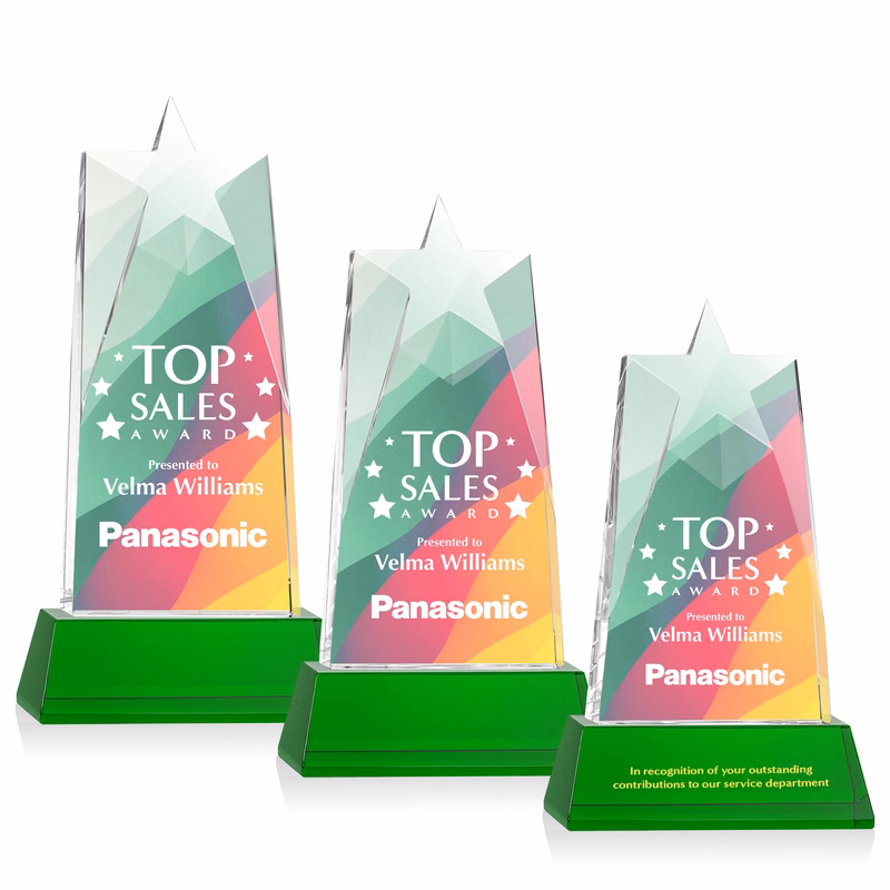 Millington Star VividPrint™ Award on Base - Green