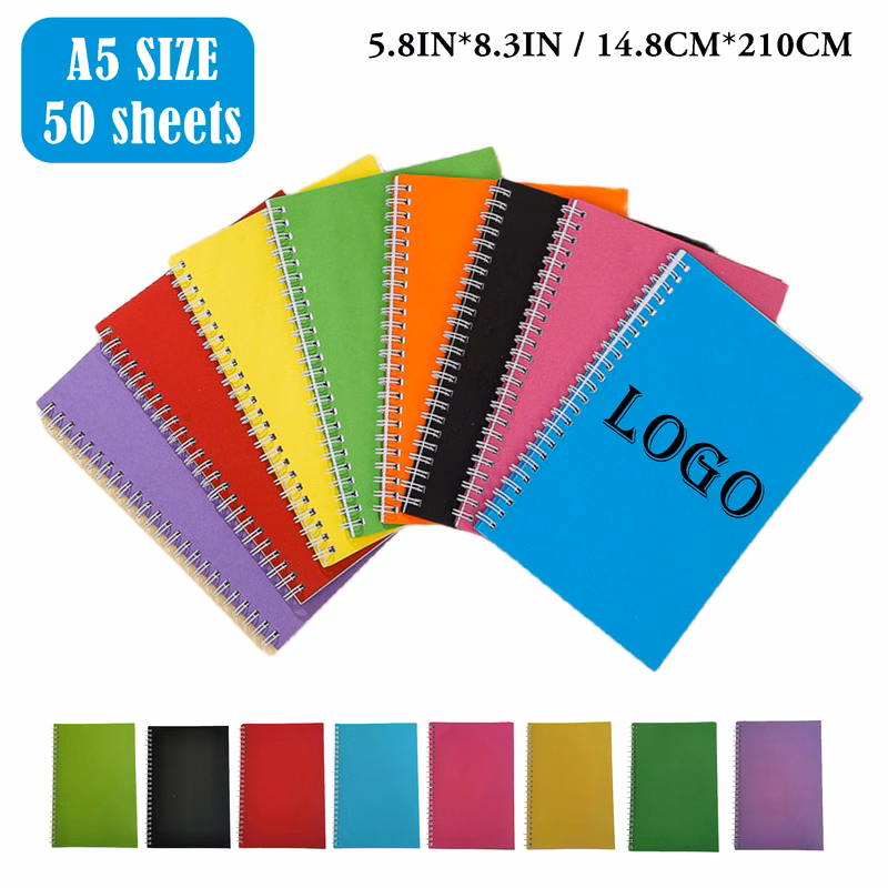 A5 Colorful Spiral Bound Notebooks MOQ50PCS