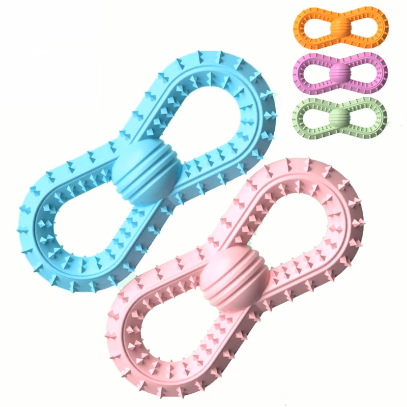 New Pet Tpr8 Shaped Ball Dog Toy Bite Ring