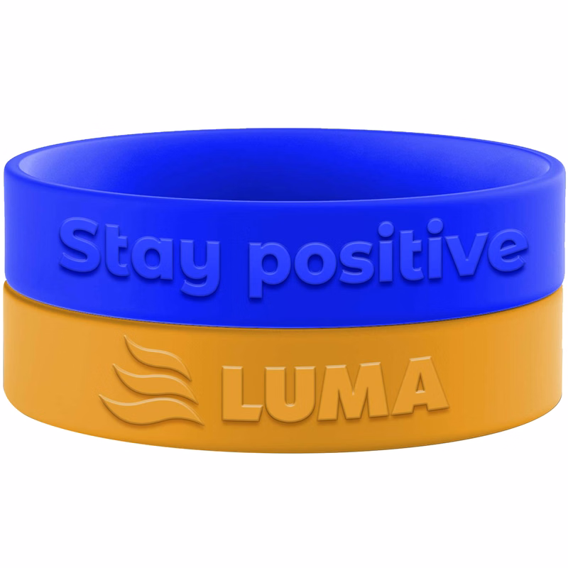Embossed Silicone Bracelets: 25mm