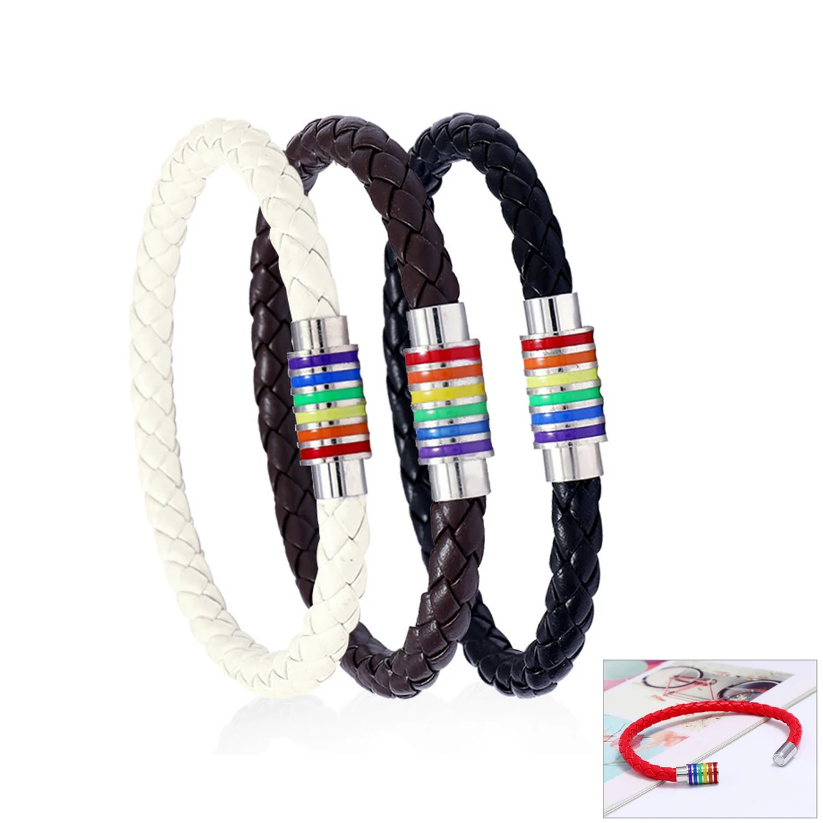 Leather Magnetic Bracelet (direct import) 1