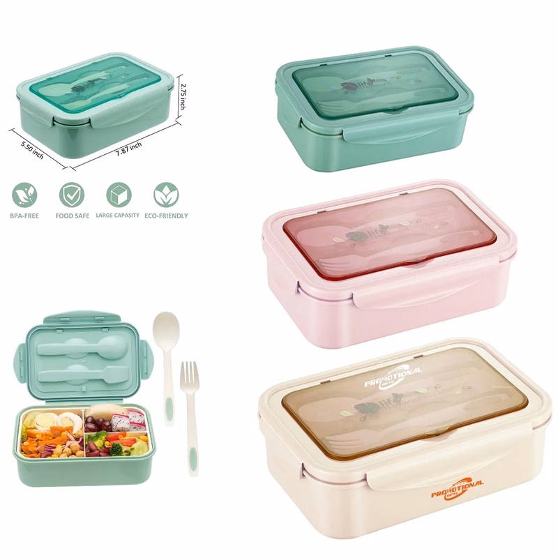Custom Bento Lunch Box With Spoon & Fork
