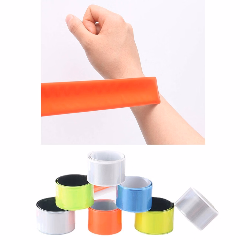Fluorescent Slap bands Reflector Strap For Night Cycling