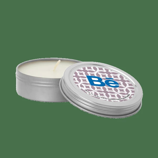 Custom 2 oz. Scented Candle in Screw-Top Metal Tin 1