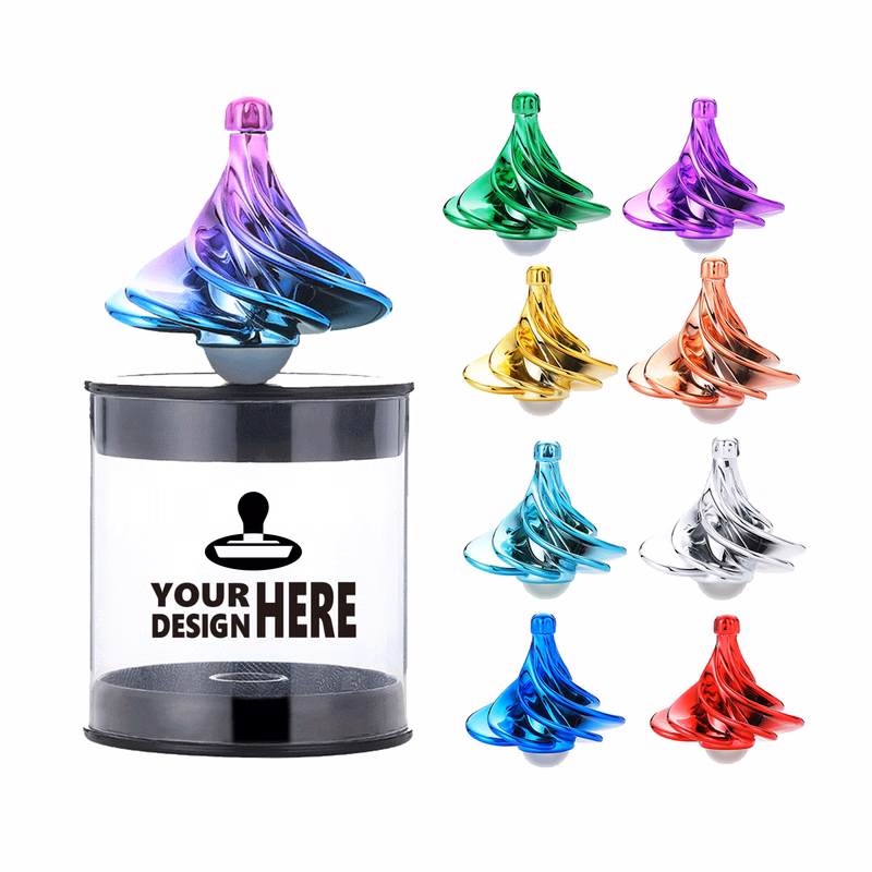 Desk Spiral Spinning Top In Display Tube