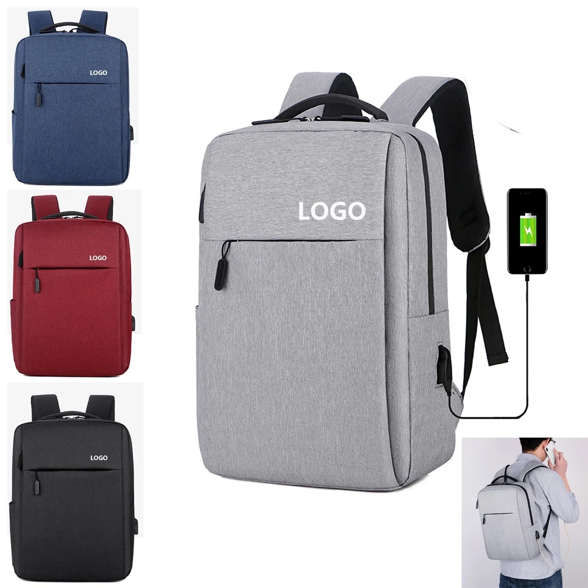 Laptop Backpack USB Charging Port 1