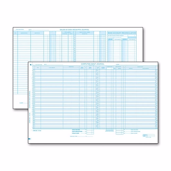 Computer input sales and cash receipt journal