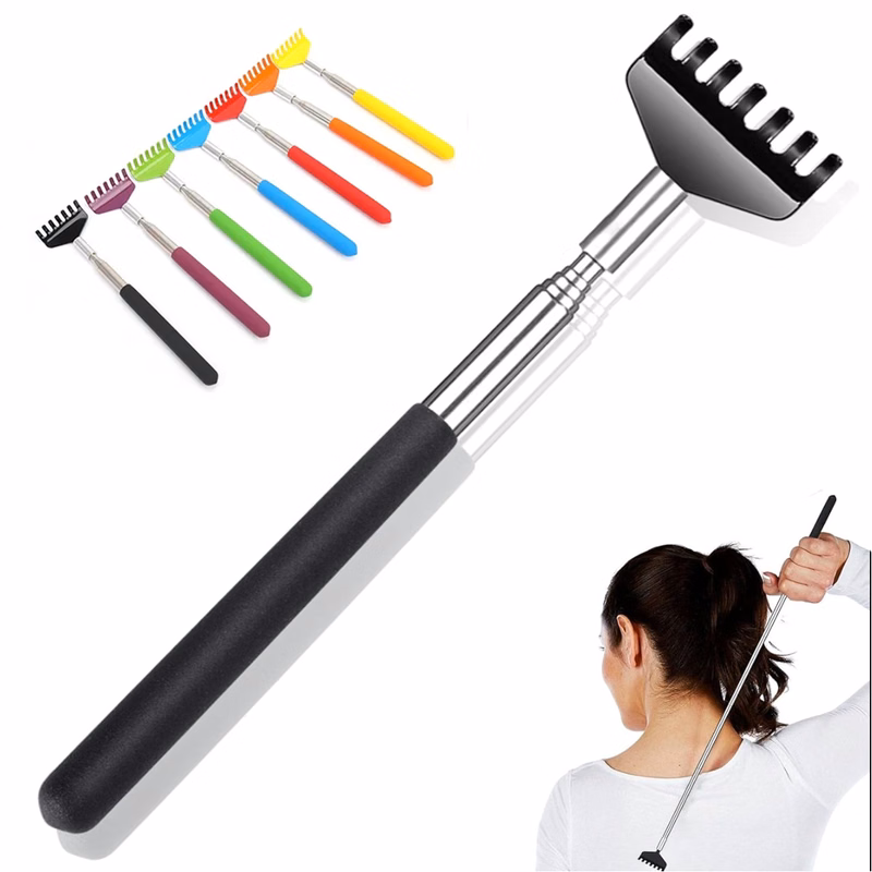 Extendable Telescopic Back Scratcher with Rubber Handle