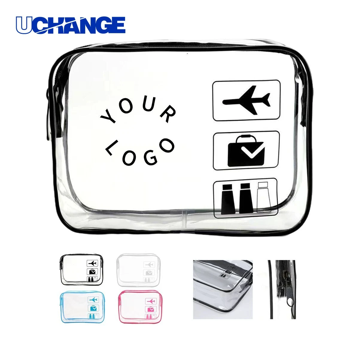 PVC Transparent Cosmetic Bag Organizer 7.1 Inch 1