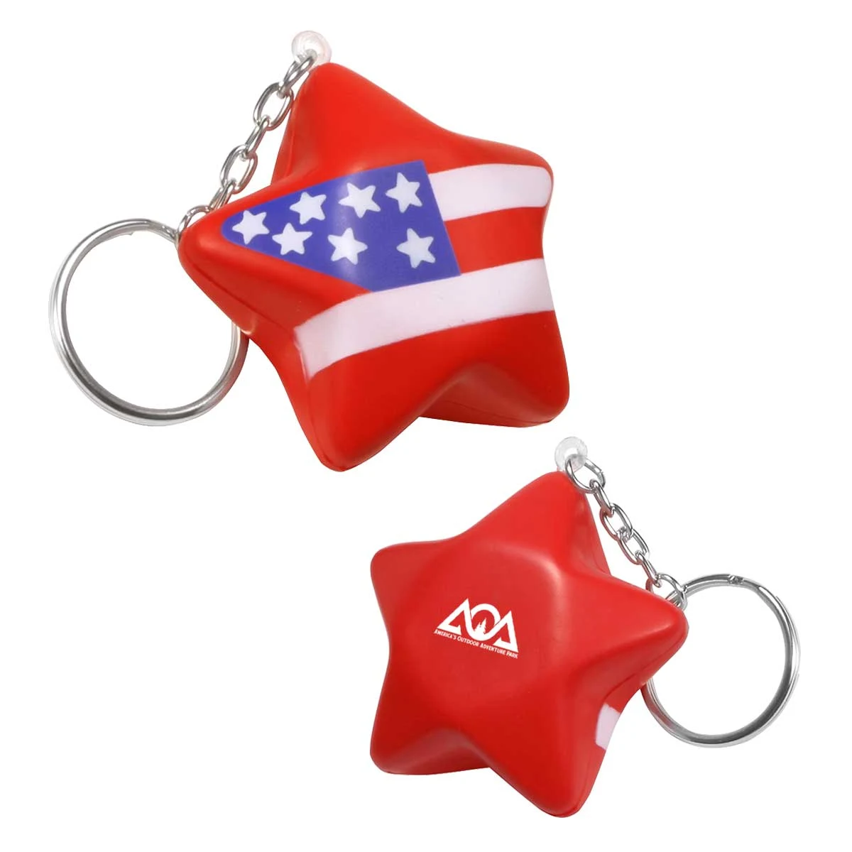 Patriotic Star Stress Reliever Keychain 1