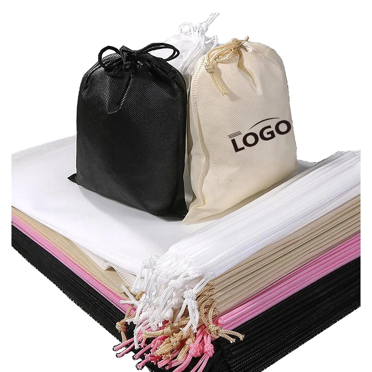 11.8 x 9.8 inch Non-Woven Grocery Drawstring Bag 1