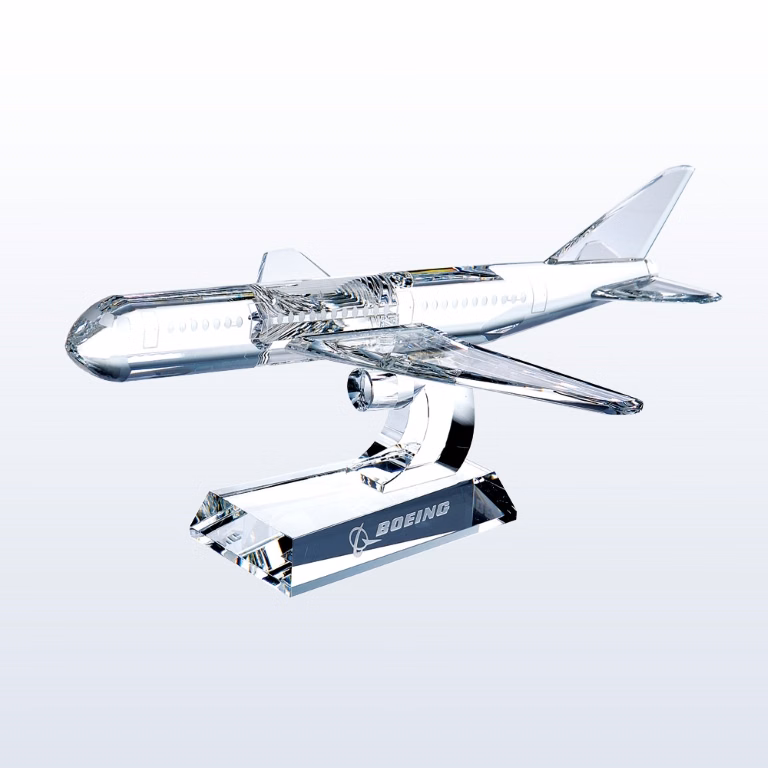 Airplane Award w/2 Engines Crystal Award