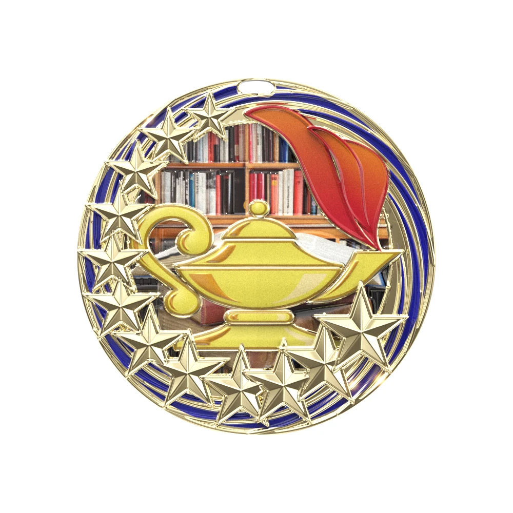 Star Blast Medal - Book & Lamp 1