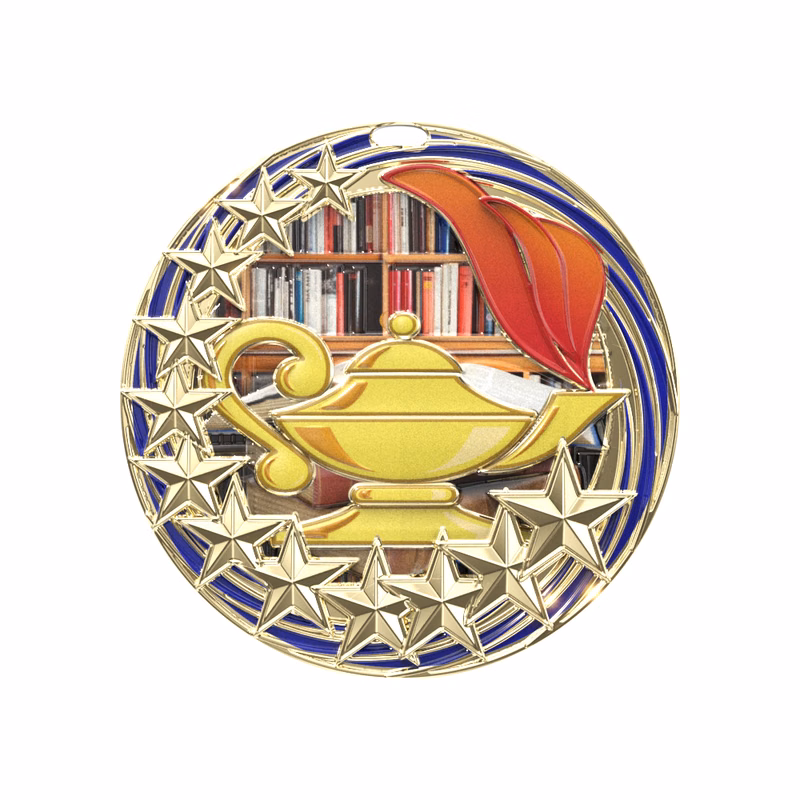 Star Blast Medal - Book & Lamp