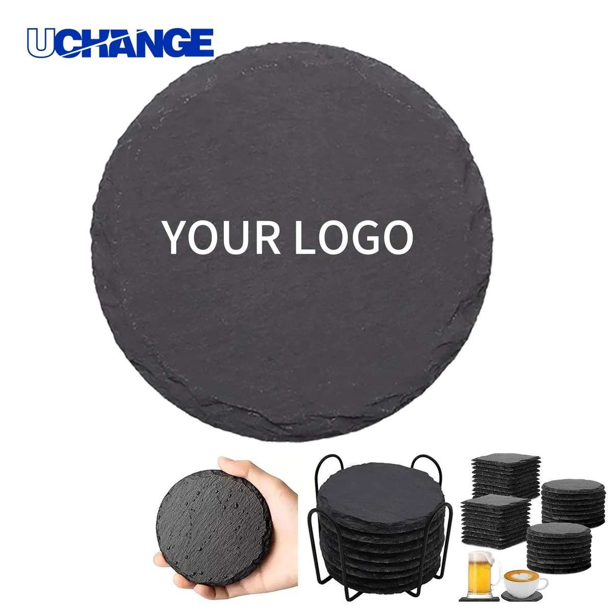 Stone Slate Coaster Durable for Table Protection 1