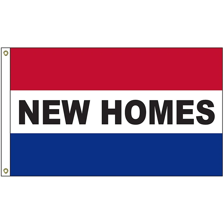 New Homes 3' x 5' Message Flag with Heading and Grommets 1