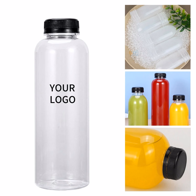 12Oz Clear Plastic Drum Drinking Bottle