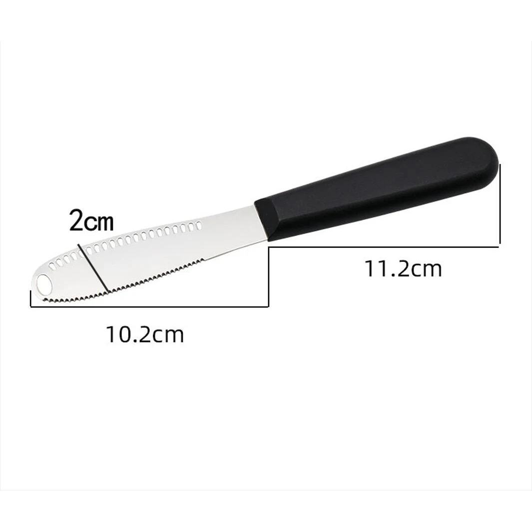 Serrated Blade Butter Spreader Knives with Holes 1