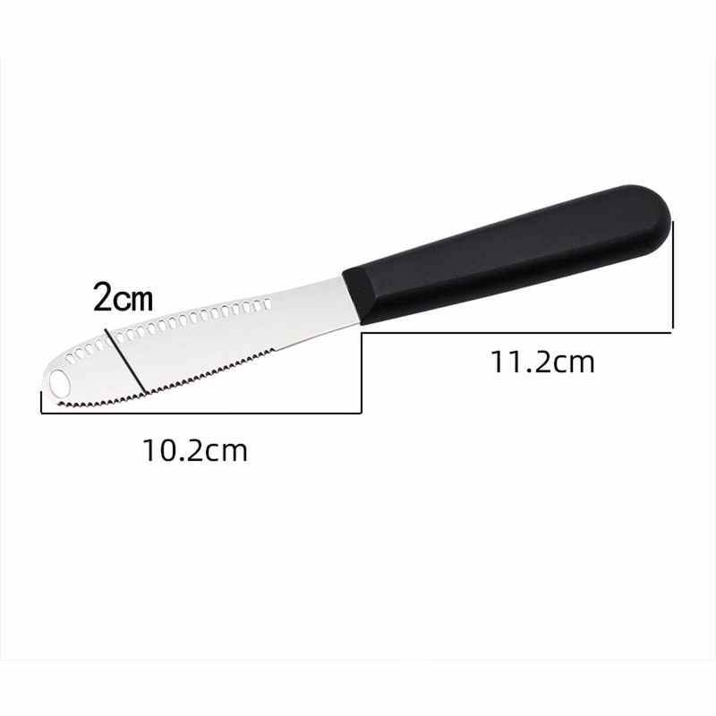 Serrated Blade Butter Spreader Knives with Holes