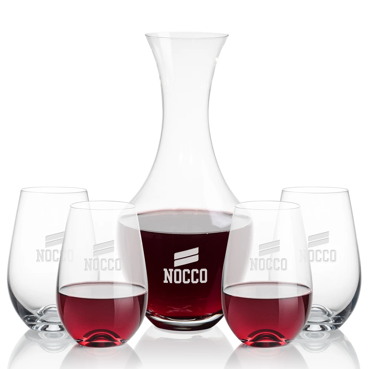 Oldham Carafe & Boston Stemless Wine 1