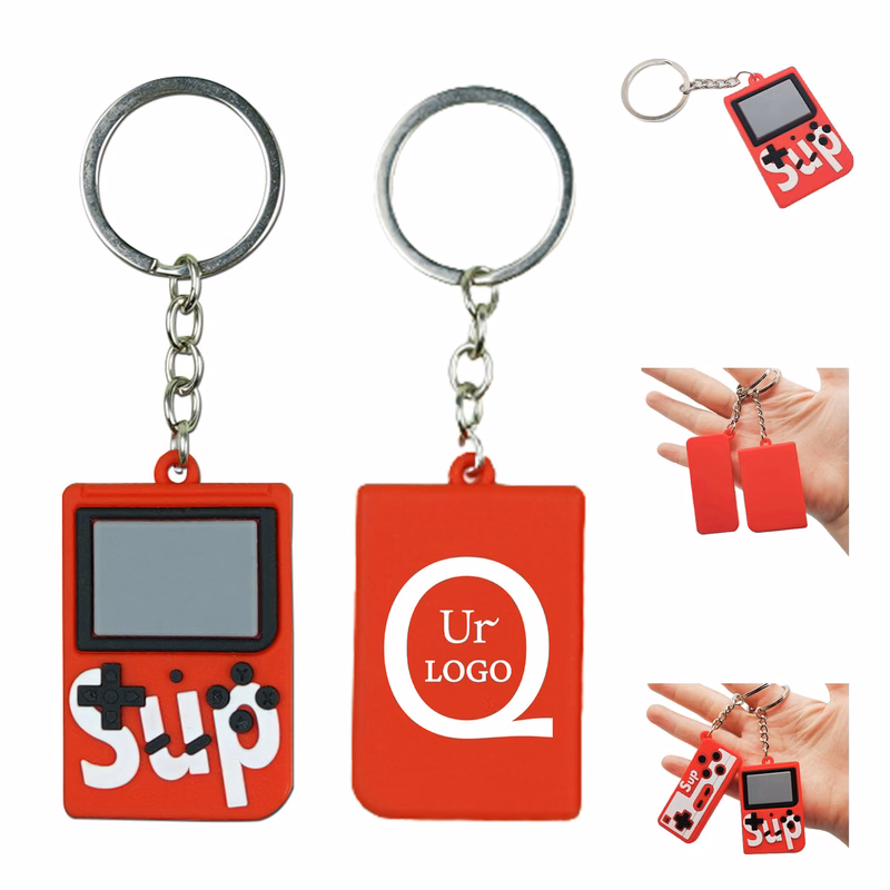 Pvc Handheld Game Console Keychain