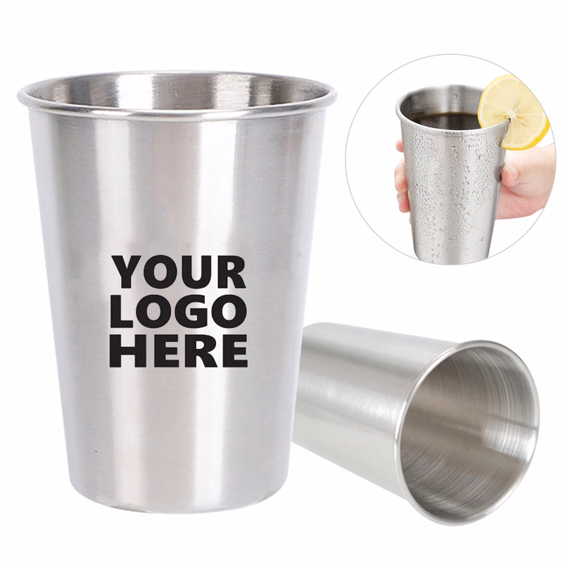 16 OZ Single Wall Stainless Steel Pint Cup