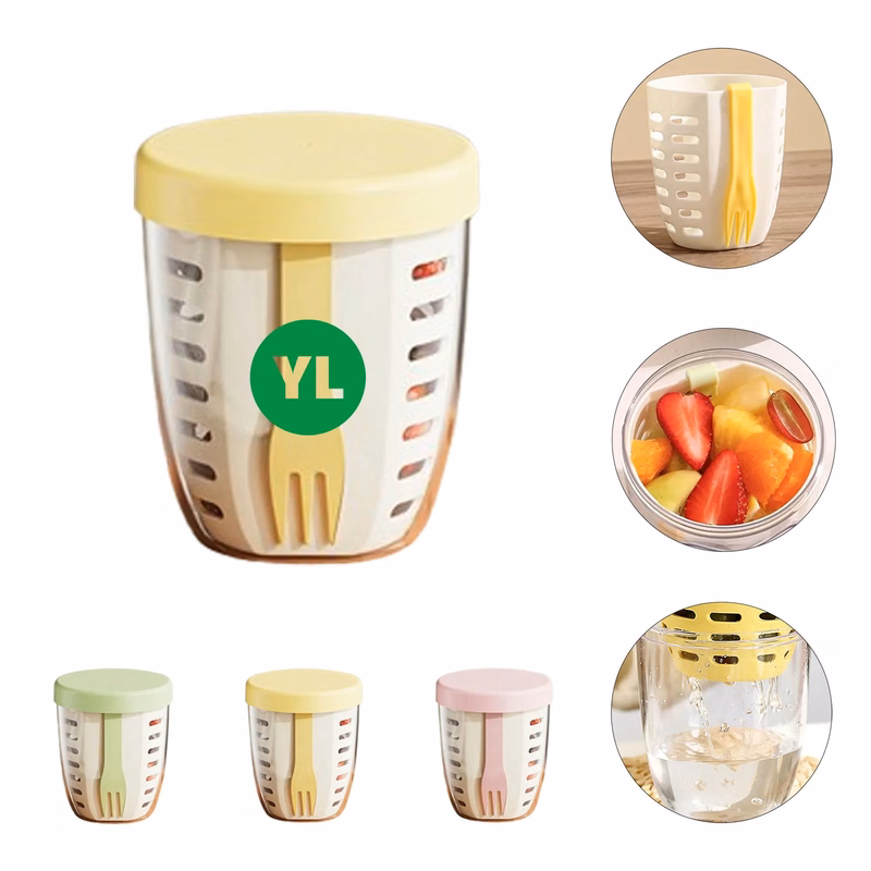 Drainable Fruit Salad Cup With Fork