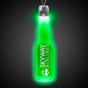 Round Bottle Green Light-Up Acrylic Pendant Necklace 1
