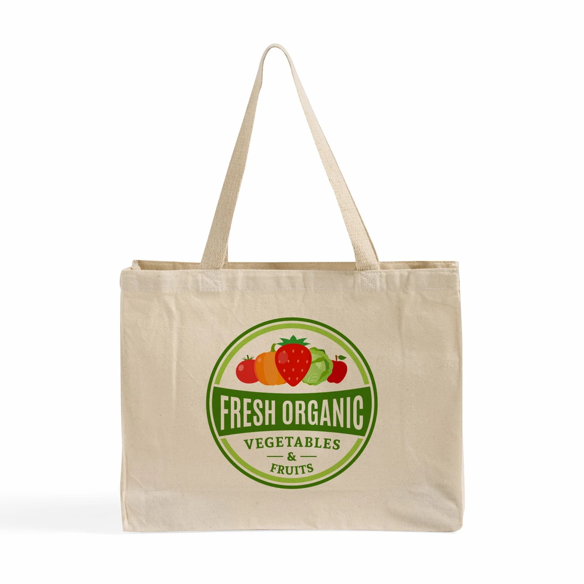 Horizontal Canvas Tote Bag, custom tote bag with logo imprint 1