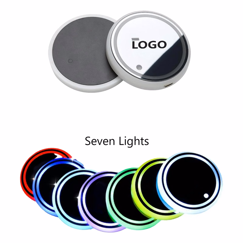 LED Car Cup Holder Coasters Lights MOQ 50PCS