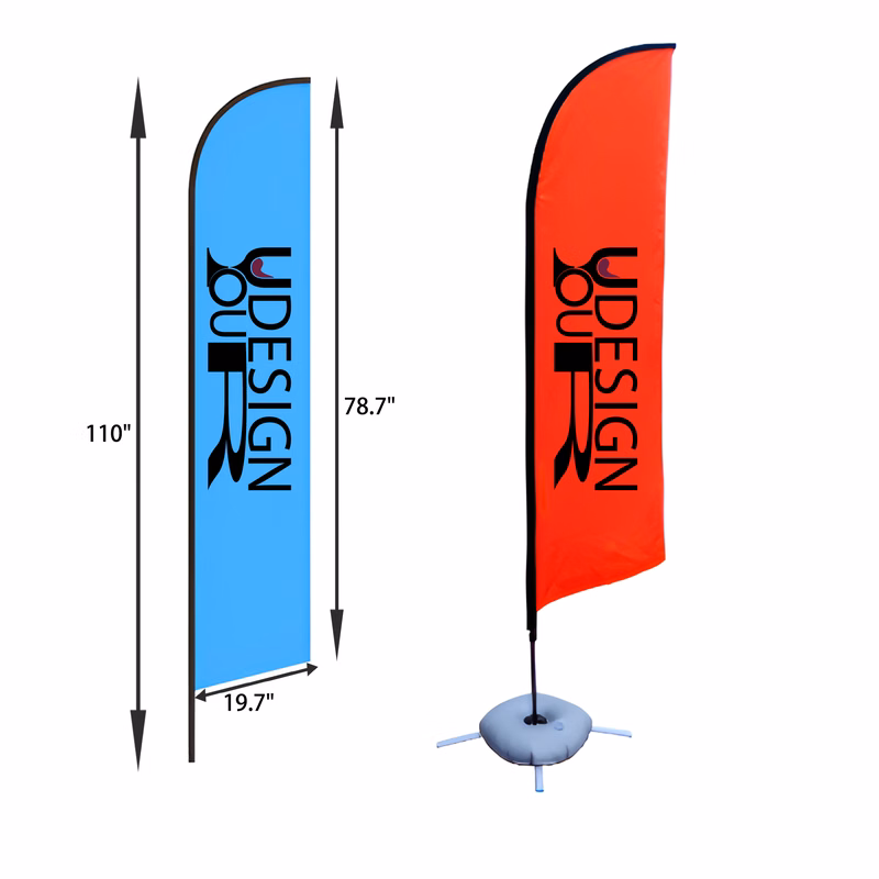 MOQ 2 PCS Durable 110 In High Beach Advertising Flag
