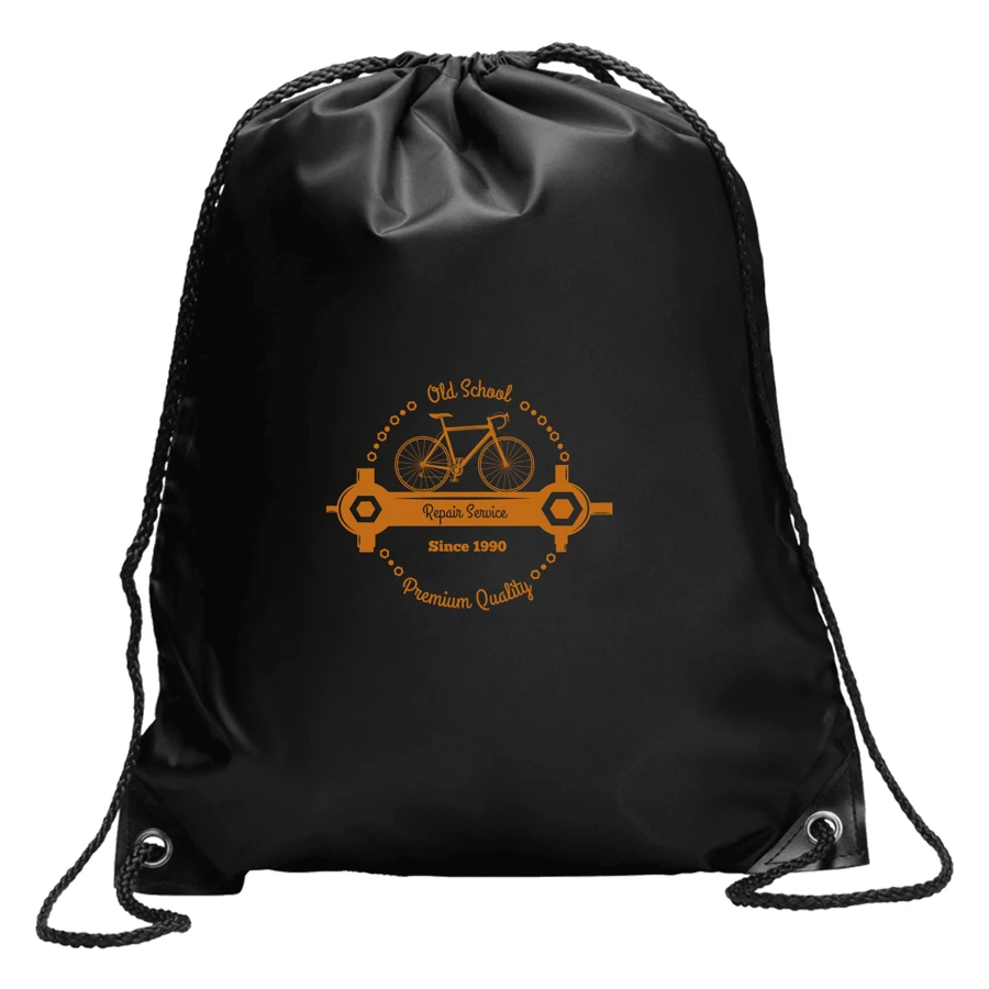 Rush - Solid Color 210-D Polyester Drawstring Bag 1