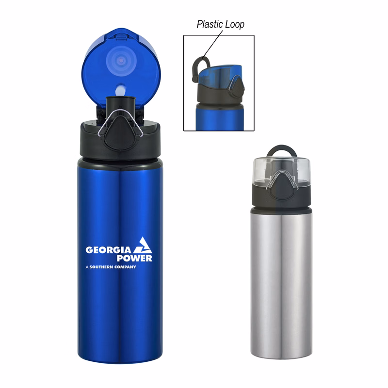 25 Oz. Aluminum Sports Bottle With Flip-Top Lid