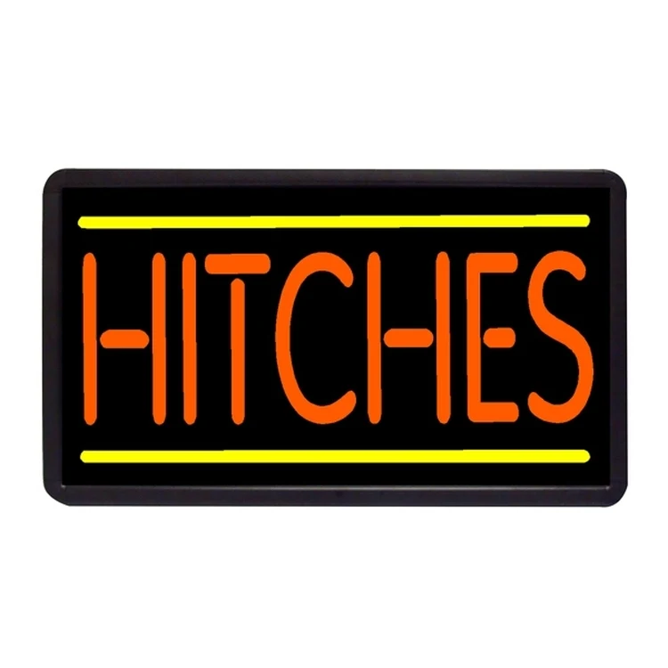 Hitches 13" x 24" Simulated Neon Sign 1