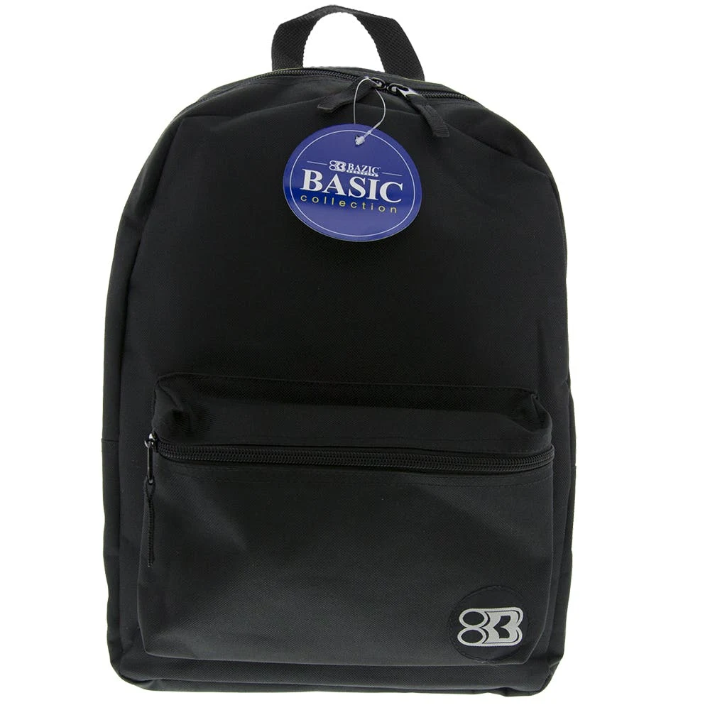 16" Basic Backpacks - Black 1