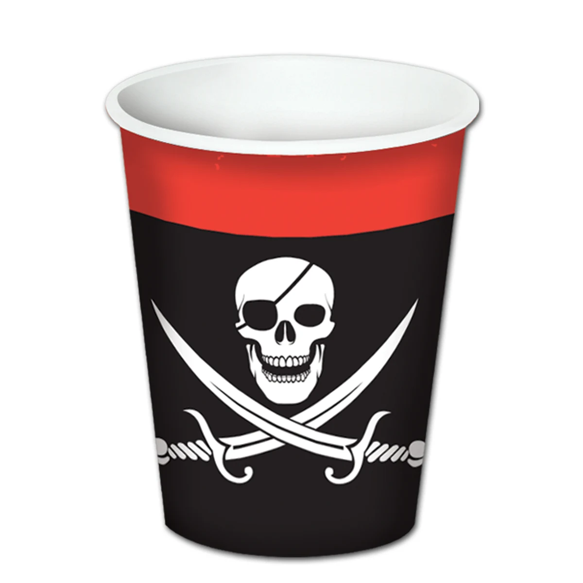 Pirate Beverage Cups w/ Skull & Crossed Cutlasses 1