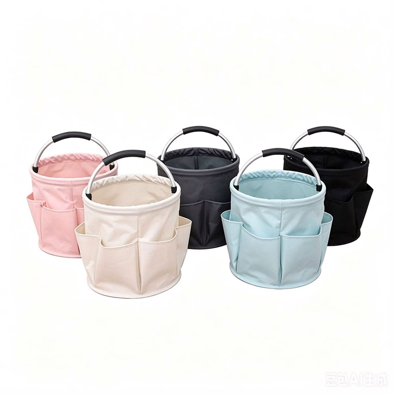 Collapsible Multi-Purpose Storage Basket with Aluminum Handle