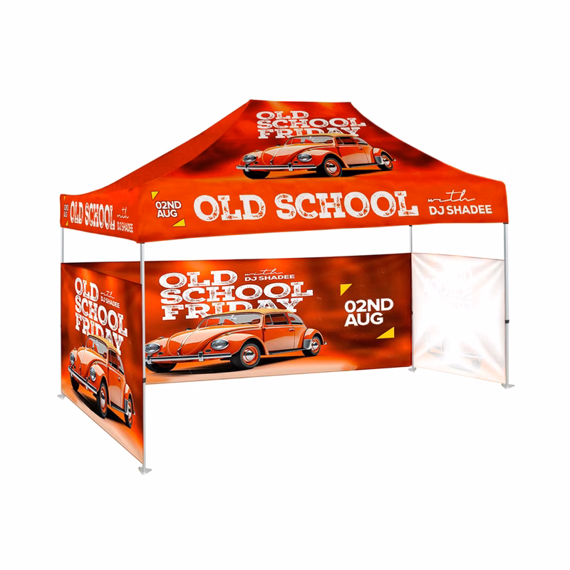 10'x15' Tent Canopy w frame, 2 side half + 1 long half wall